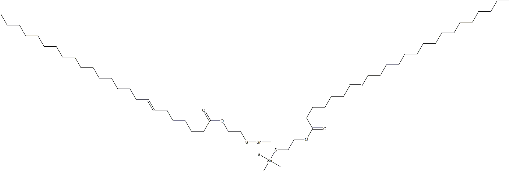 Bis[dimethyl[[2-(6-tricosenylcarbonyloxy)ethyl]thio]stannyl] sulfide Struktur