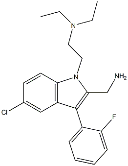 5-Chloro-1-[2-(diethylamino)ethyl]-3-(o-fluorophenyl)-1H-indole-2-methanamine Struktur