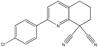 2-(4-Chlorophenyl)-5,6,7,8-tetrahydroquinoline-8,8-dicarbonitrile Struktur