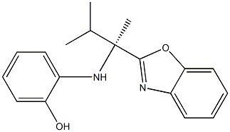 2-[(1S)-1-(2-Hydroxyphenylamino)-1,2-dimethylpropyl]benzoxazole Struktur