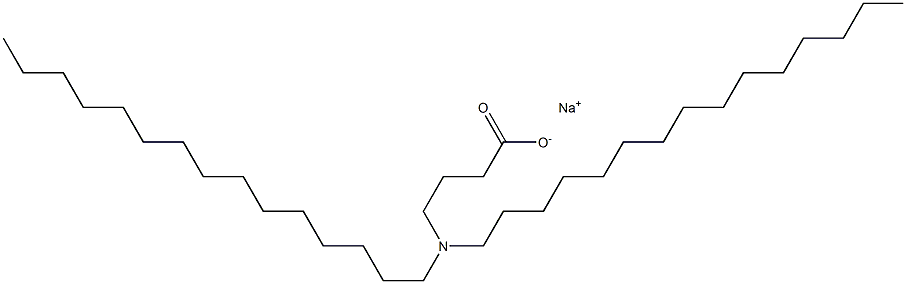 4-(Dipentadecylamino)butyric acid sodium salt Struktur