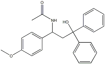 N-[3,3-Diphenyl-3-hydroxy-1-(p-methoxyphenyl)propyl]acetamide Struktur