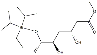 (3R,5R,6S)-3,5-Dihydroxy-6-[(triisopropylsilyl)oxy]heptanoic acid methyl ester Struktur