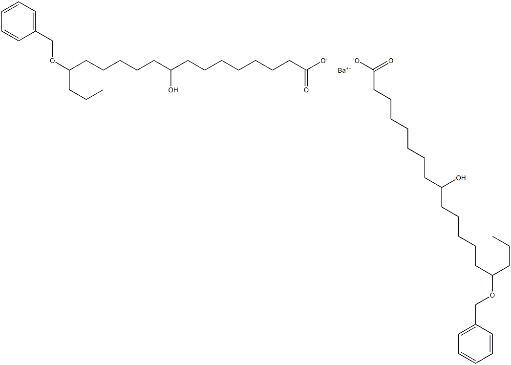 Bis(15-benzyloxy-9-hydroxystearic acid)barium salt Struktur