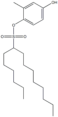 7-Pentadecanesulfonic acid 4-hydroxy-2-methylphenyl ester Struktur