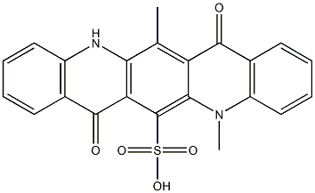 5,7,12,14-Tetrahydro-5,13-dimethyl-7,14-dioxoquino[2,3-b]acridine-6-sulfonic acid Struktur