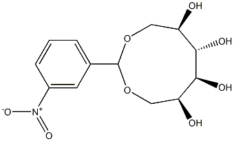 1-O,6-O-(3-Nitrobenzylidene)-L-glucitol Struktur