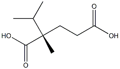 [S,(+)]-2-Isopropyl-2-methylglutaric acid Struktur