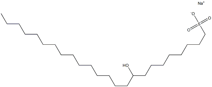 9-Hydroxytetracosane-1-sulfonic acid sodium salt Struktur