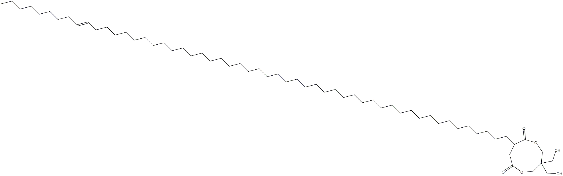 3,3-Bis(hydroxymethyl)-8-(45-tetrapentacontenyl)-1,5-dioxacyclononane-6,9-dione Struktur