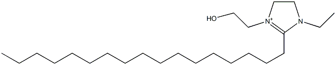 1-Ethyl-2-heptadecyl-4,5-dihydro-3-(2-hydroxyethyl)-1H-imidazol-3-ium Struktur