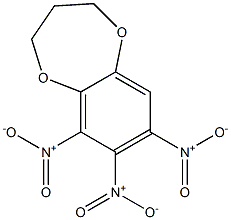 6,7,8-Trinitro-3,4-dihydro-2H-1,5-benzodioxepin Struktur