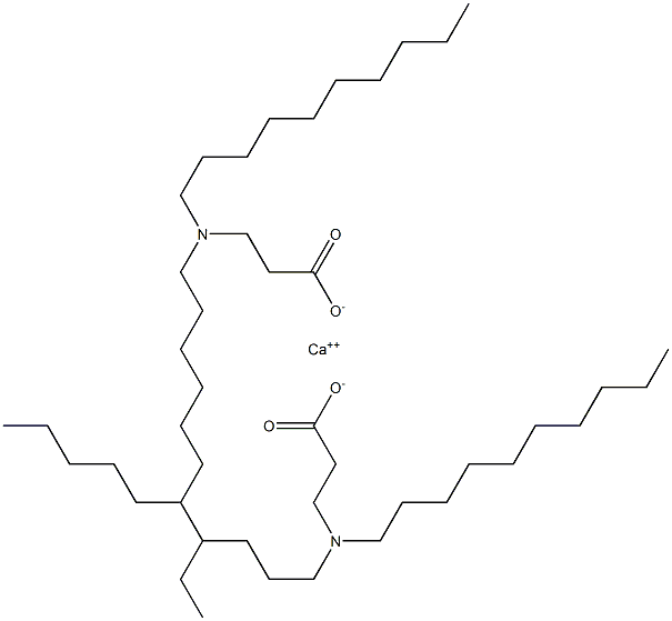 Bis[3-(didecylamino)propanoic acid]calcium salt Struktur