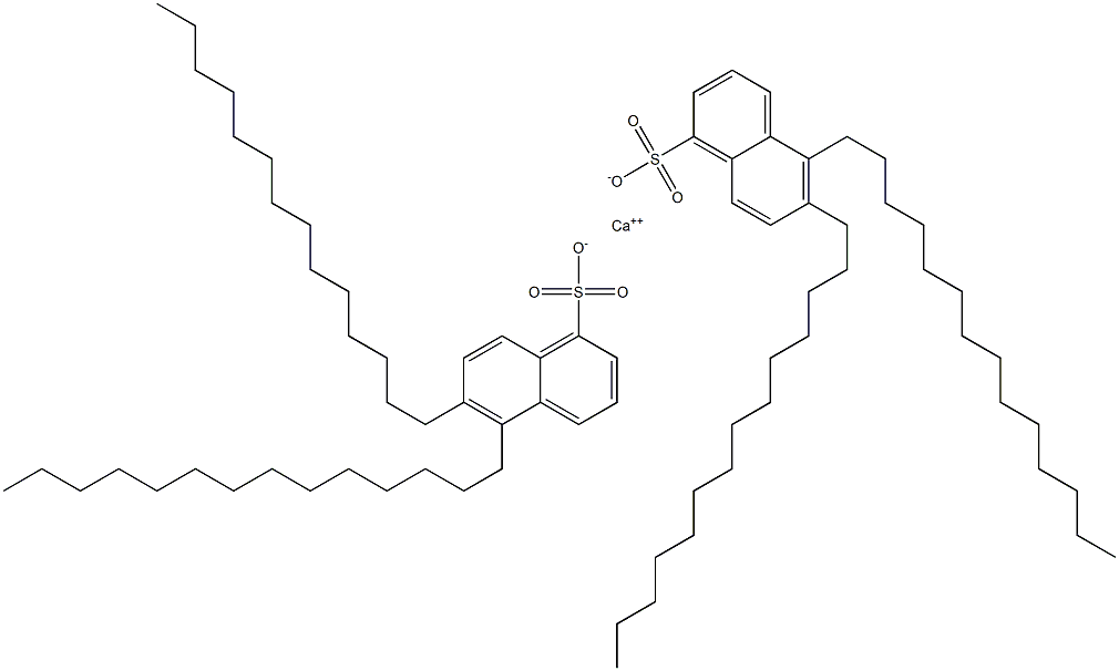 Bis(5,6-ditetradecyl-1-naphthalenesulfonic acid)calcium salt Struktur