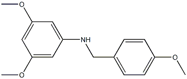 4-Methoxy-N-(3,5-dimethoxyphenyl)benzenemethanamine Struktur