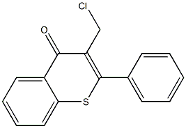 3-Chloromethyl-2-phenyl-4H-1-benzothiopyran-4-one Struktur