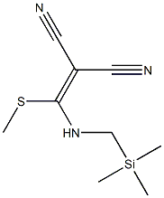 [Methylthio[(trimethylsilylmethyl)amino]methylene]malononitrile Struktur