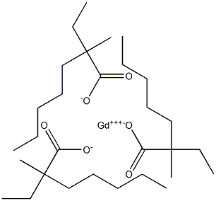 Tris(2-ethyl-2-methylheptanoic acid)gadolinium salt Struktur