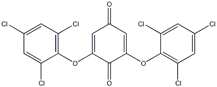 2,6-Bis(2,4,6-trichlorophenoxy)-1,4-benzoquinone Struktur