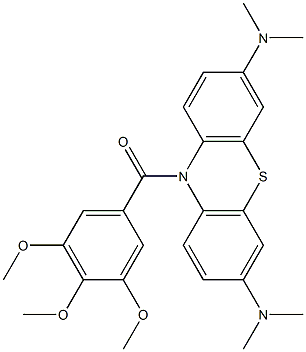 10-(3,4,5-Trimethoxybenzoyl)-3,7-bis(dimethylamino)-10H-phenothiazine Struktur