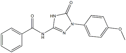 N-[[1-(4-Methoxyphenyl)-4,5-dihydro-5-oxo-1H-1,2,4-triazol]-3-yl]benzamide Struktur