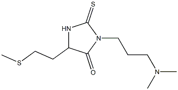 3-[3-(Dimethylamino)propyl]-5-[2-(methylthio)ethyl]-2-thioxoimidazolidin-4-one Struktur