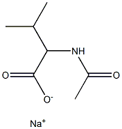 2-Acetylamino-3-methylbutyric acid sodium salt Struktur