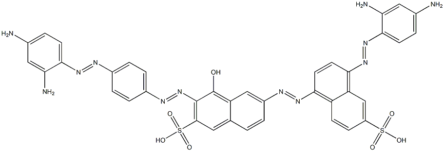 3-[4-(2,4-Diaminophenylazo)phenylazo]-6-[4-(2,4-diaminophenylazo)-6-sulfo-1-naphthalenylazo]-4-hydroxy-2-naphthalenesulfonic acid Struktur