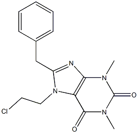 7-(2-Chloroethyl)-1,3-dimethyl-8-benzyl-7H-purine-2,6(1H,3H)-dione Struktur