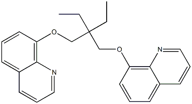 3,3-Bis[(8-quinolinyloxy)methyl]pentane Struktur