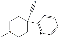 1-Methyl-4-(2-pyridyl)piperidine-4-carbonitrile Struktur