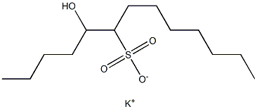 5-Hydroxytridecane-6-sulfonic acid potassium salt Struktur