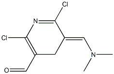 2,6-Dichloro-3,4-dihydro-3-[(dimethylamino)methylene]pyridine-5-carbaldehyde Struktur