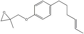 4-(4-Hexenyl)phenyl 2-methylglycidyl ether Struktur