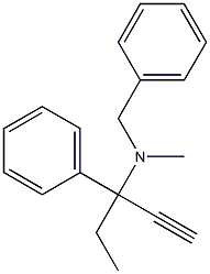 N-Methyl-N-(3-phenyl-1-pentyn-3-yl)benzylamine Struktur