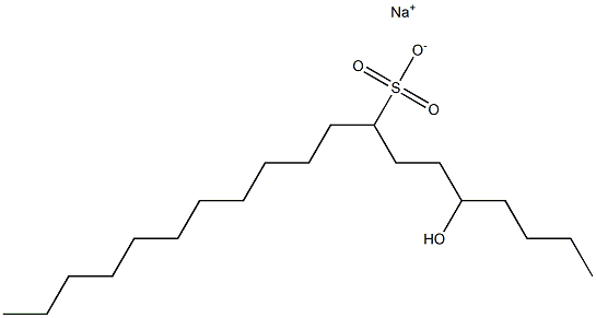 5-Hydroxynonadecane-8-sulfonic acid sodium salt Struktur