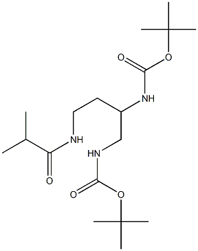 N,N'-Bis(tert-butoxycarbonyl)-N''-(2-methylpropanoyl)-1,2,4-butanetriamine Struktur