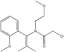 N-[1-(2-Methoxyphenyl)-2-methyl-1-propenyl]-N-[2-methoxyethyl]-2-chloroacetamide Struktur