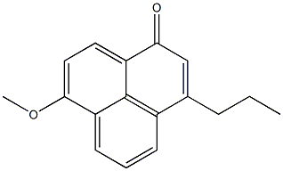 3-Propyl-7-methoxy-1H-phenalen-1-one Struktur