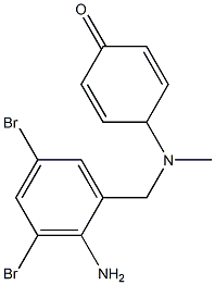 4-[Methyl(2-amino-3,5-dibromobenzyl)amino]-2,5-cyclohexadien-1-one Struktur