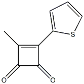 3-Methyl-4-(2-thienyl)-3-cyclobutene-1,2-dione Struktur