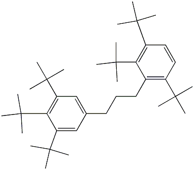 1-(2,3,6-Tri-tert-butylphenyl)-3-(3,4,5-tri-tert-butylphenyl)propane Struktur