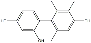 2',3',6'-Trimethyl-1,1'-biphenyl-2,4,4'-triol Struktur