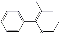 1-Ethylthio-2-methyl-1-phenyl-1-propene Struktur