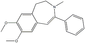 2,3-Dihydro-3-methyl-4-phenyl-7,8-dimethoxy-1H-3-benzazepine Struktur