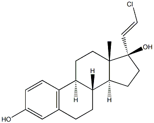 (17R,20E)-21-Chloro-19-norpregna-1,3,5(10),20-tetrene-3,17-diol Struktur