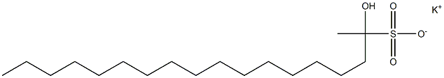 2-Hydroxyoctadecane-2-sulfonic acid potassium salt Struktur