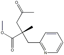 (S)-2-Methyl-2-(2-pyridylmethyl)-4-oxopentanoic acid methyl ester Struktur