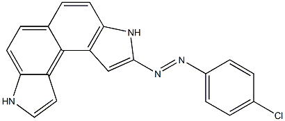 3,8-Dihydro-2-(4-chlorophenylazo)indolo[4,5-e]indole Struktur