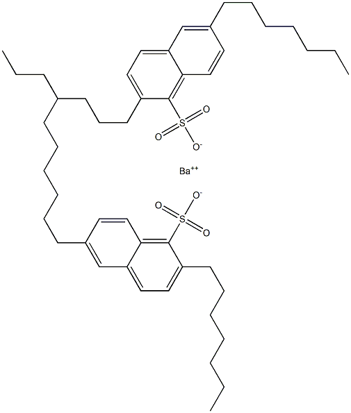 Bis(2,6-diheptyl-1-naphthalenesulfonic acid)barium salt Struktur